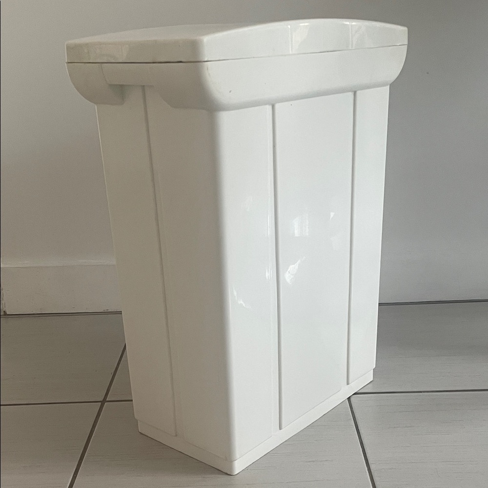 IKEA White Rectangular Kitchen Waste Sorting Recycling Bin With Lid